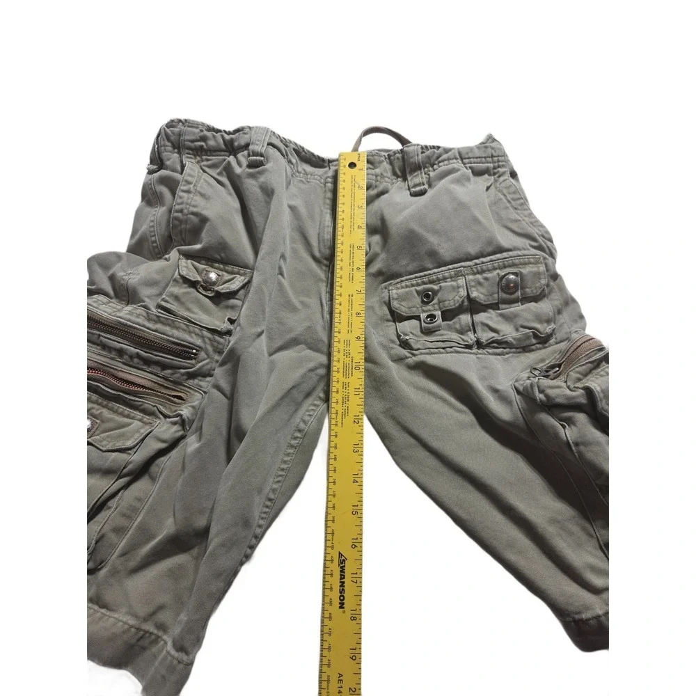 Polo Ralph Lauren Men's Cargo Shorts Olive Gray Utility Multi Pocket Casual 34